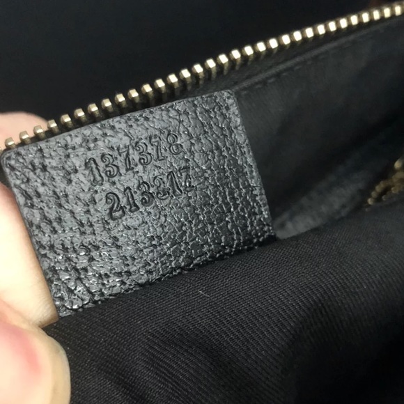 Black GG canvas Gucci bamboo Anita bag - Picture 6 of 8